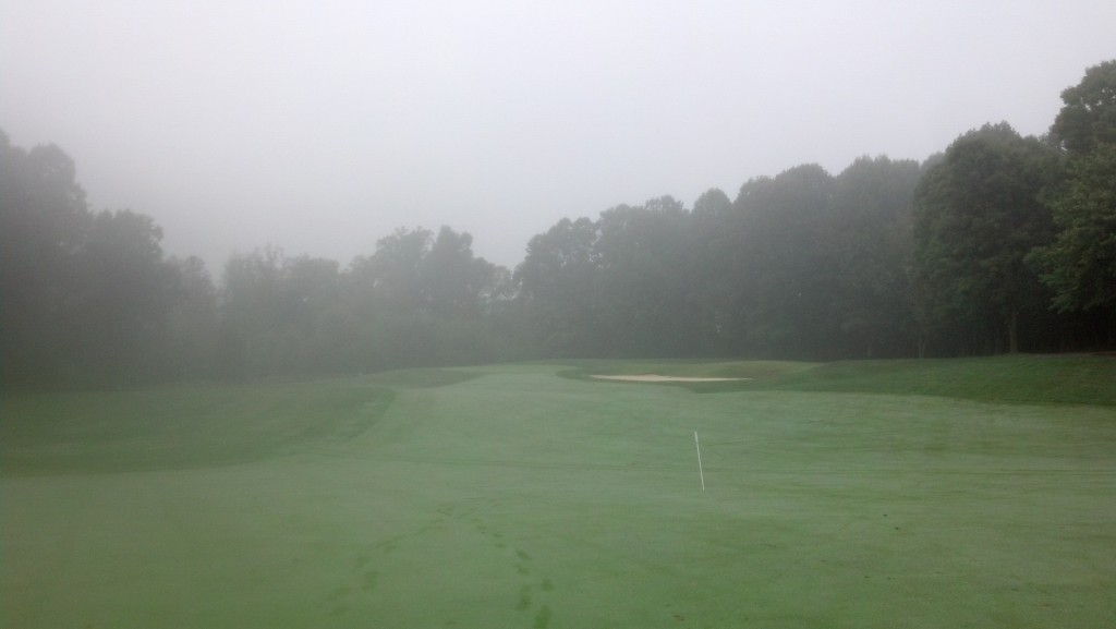 Waverly Woods 9th hole.  Starting to be able to see a bit.